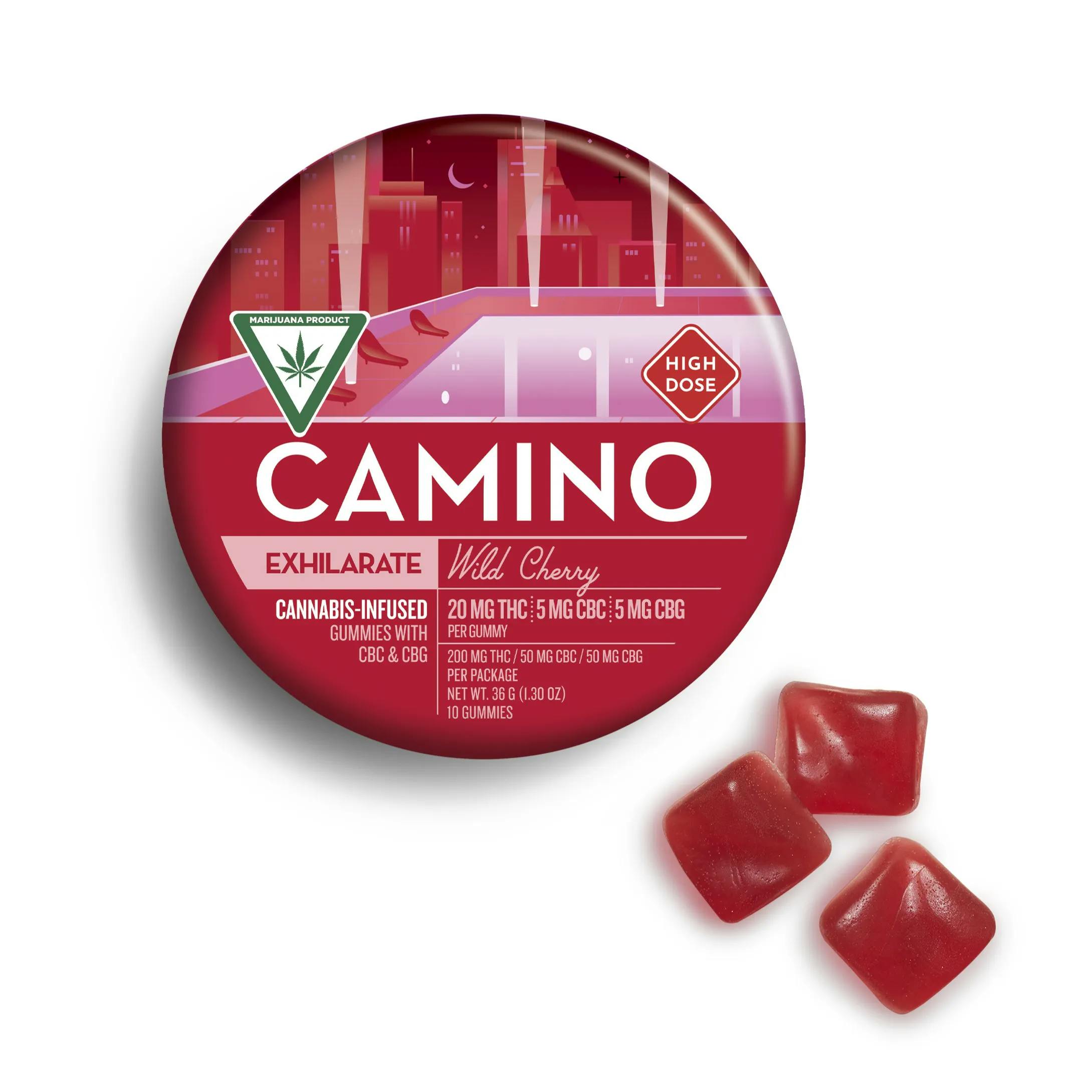 Camino | Wild Cherry | 200mg (10x20mg) Gummies 4:1:1 (THC:CBG:CBC)