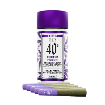 Stiiizy - 5-Pack .5g Live Resin Infused Prerolls - Purple Punch