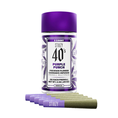 Stiiizy - 5-Pack .5g Live Resin Infused Prerolls - Purple Punch