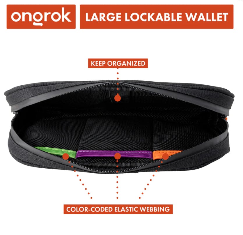 Photo of ONGROK | Smell Proof Carbon lined Wallet | Large 6 x 11″ | Black