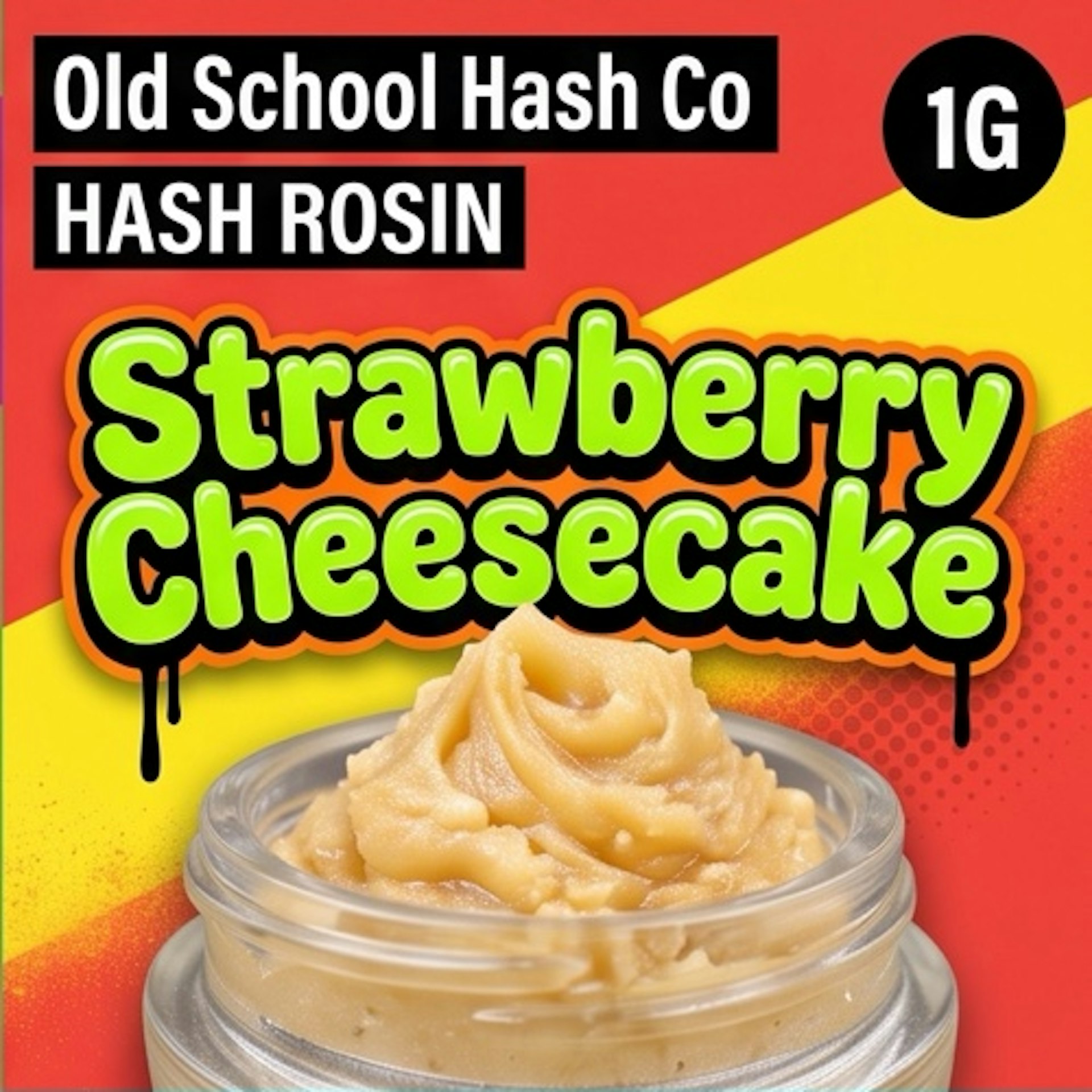 Old School Hash Co - Strawberry Cheesecake 1G Hash Rosin