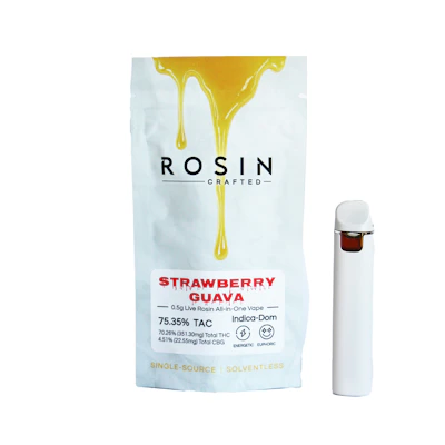 Buff Puff - .5g Live Rosin Disposable - Strawberry Guava