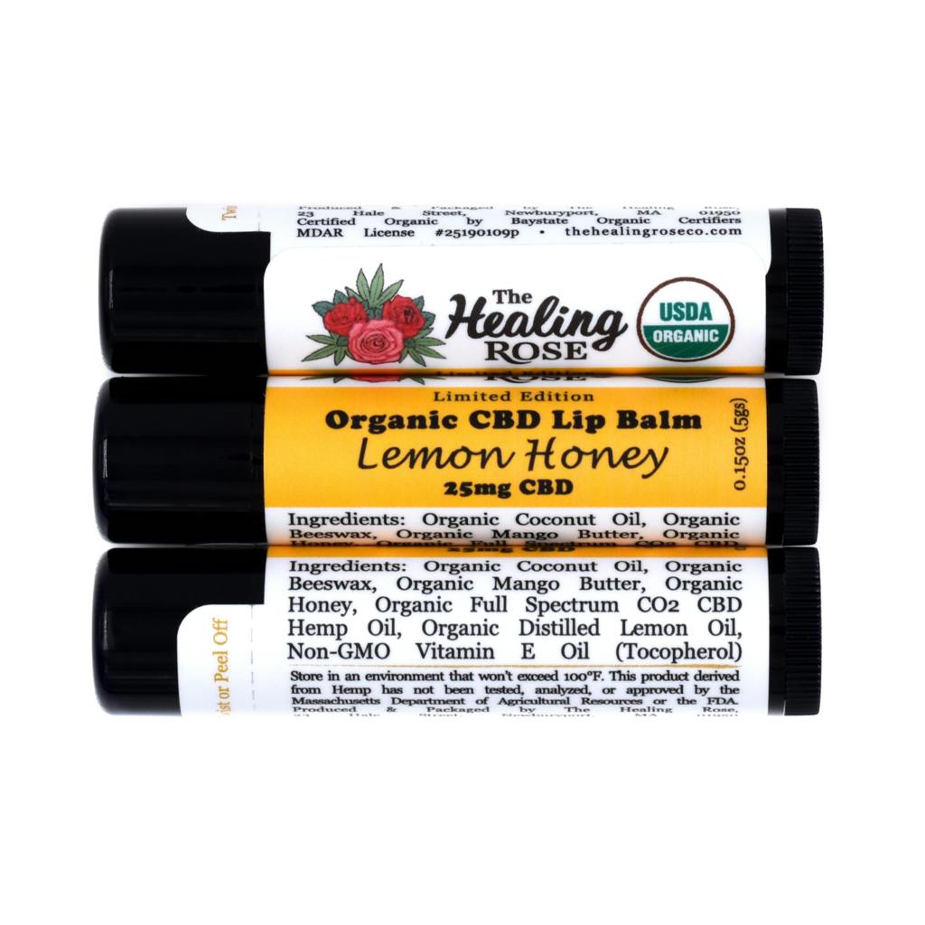 Product: The Healing Rose | Honey Lemon | CBD Lip Balm [25mg]