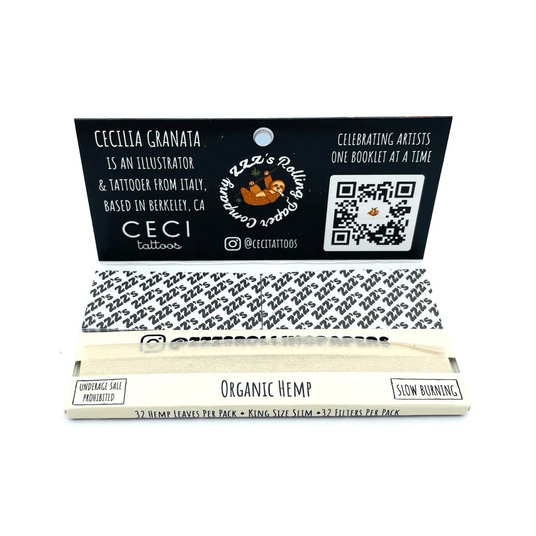 King Size Slim Rolling Papers + Tips - "Shroom Booties"