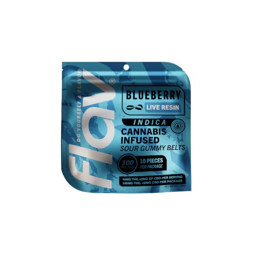 Blueberry Belts – Live Resin – 100mg – Indica-4