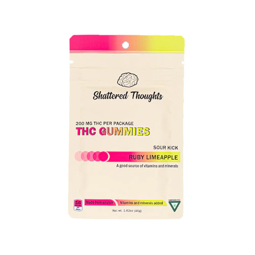 Shattered Thoughts - 100mg Gummies - Ruby Limeapple
