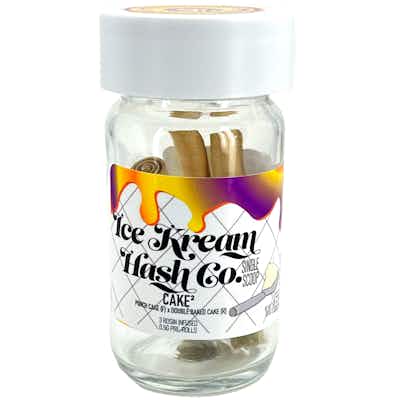 Product: Ice Kream Hash Co. | Cake Squared Single Scoop Rosin Infused Pre-Roll 3pk | 1.5g