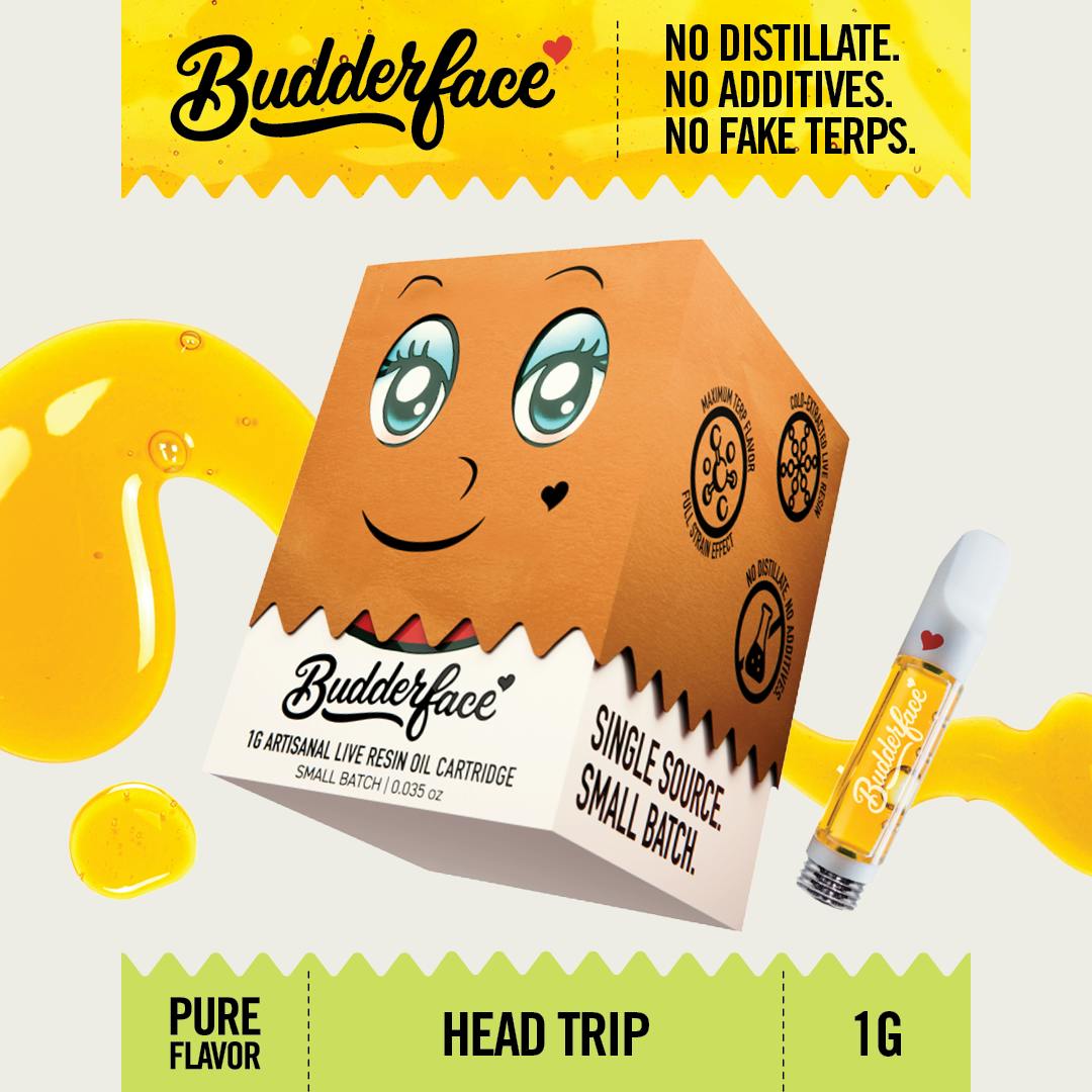 BUDDERFACE | Head Trip | 1G | Artisanal Live Resin 510 Disposable Cart