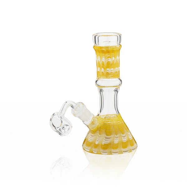 6" Beaker Dab Rig - Wrap & Rake - Yellow