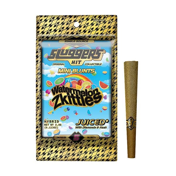 Sluggers | Infused Mini Blunt 5 Pack | Juiced | Watermelon Zkittles