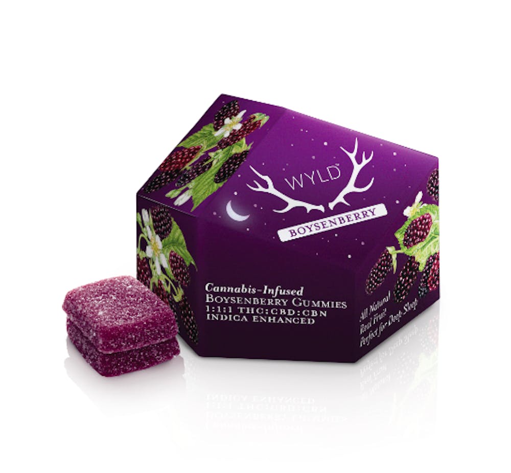 Product WYLD | Boysenberry | 1:1:1 THC:CBD:CBN 10pc Gummies