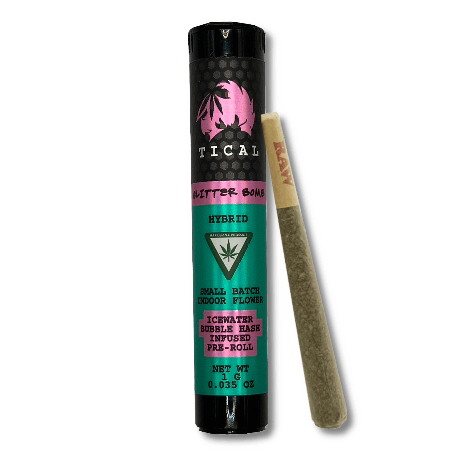 Product: Tical | Bubble Hash Infused Pre-Roll - 1g - Glitter Bomb