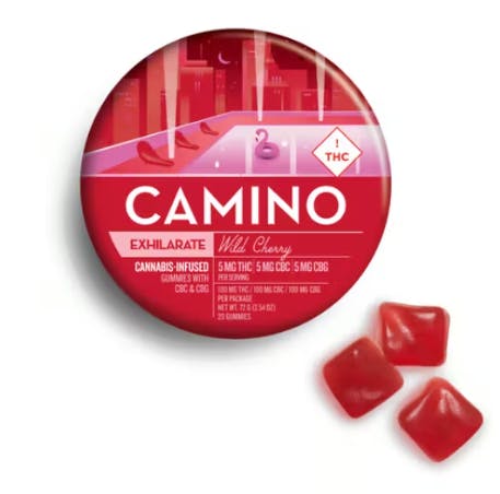 Camino | Gummies 20 Pack | 'Exhilarate' Wild Cherry | Dutchess Roots