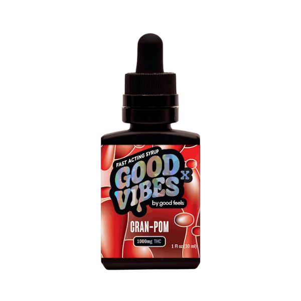 Cranberry Pomegranate (H) - 1000mg Fast-Acting Cannabis Syrup - Good Vibes X