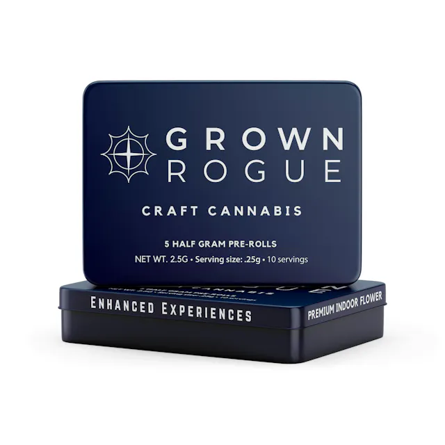Grown Rogue Pre-Roll Pack Garlic Sauce 5pk/2.5g (sativa hybrid, packs)