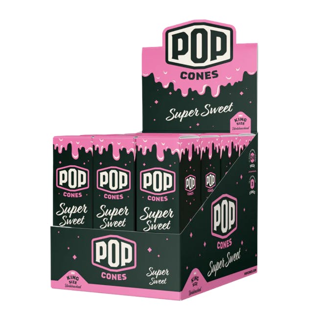 Pop Cones Kingsize Unbleached Super Sweet 3pk