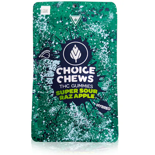 Super Sour Raz Apple Chews | 100mg-1