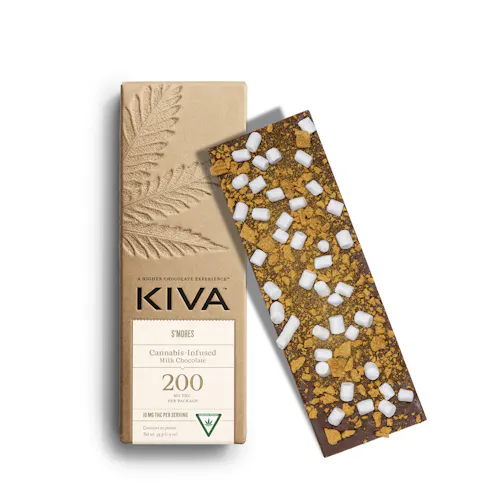 Kiva SMores Milk Chocolate Bar [20pk] (200mg THC)-active