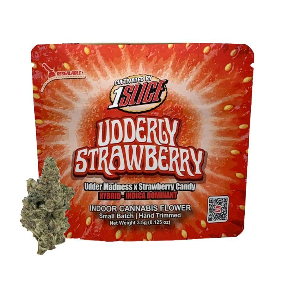 Product 1 Slice | Udderly Strawberry | 3.5g Premium Indoor Flower | B11