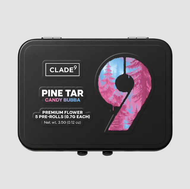 Clade9 Pre-Roll Pack Pine Tar 5pk/3.5g (indica hybrid, packs)