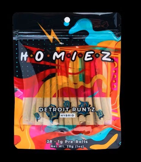 HOMIEZ HOMIEZ | DETROIT RUNTZ | PRE-ROLLS | 28 x 1G HYBRID — PRE_ROLLS