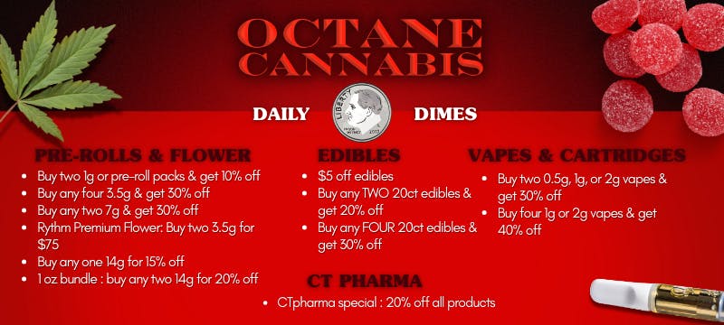 Octane Menu - a Cannabis Dispensary in Enfield, CT