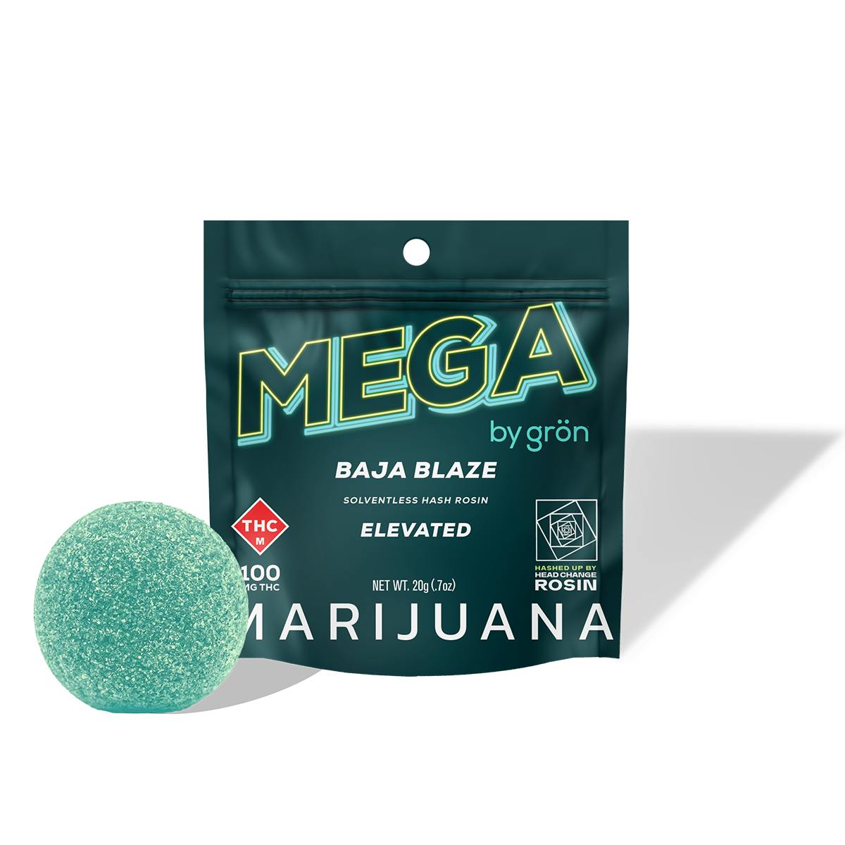 Gron: Hash Rosin Mega Pearl | Baja Blaze | Sativa | 100mg | CODES