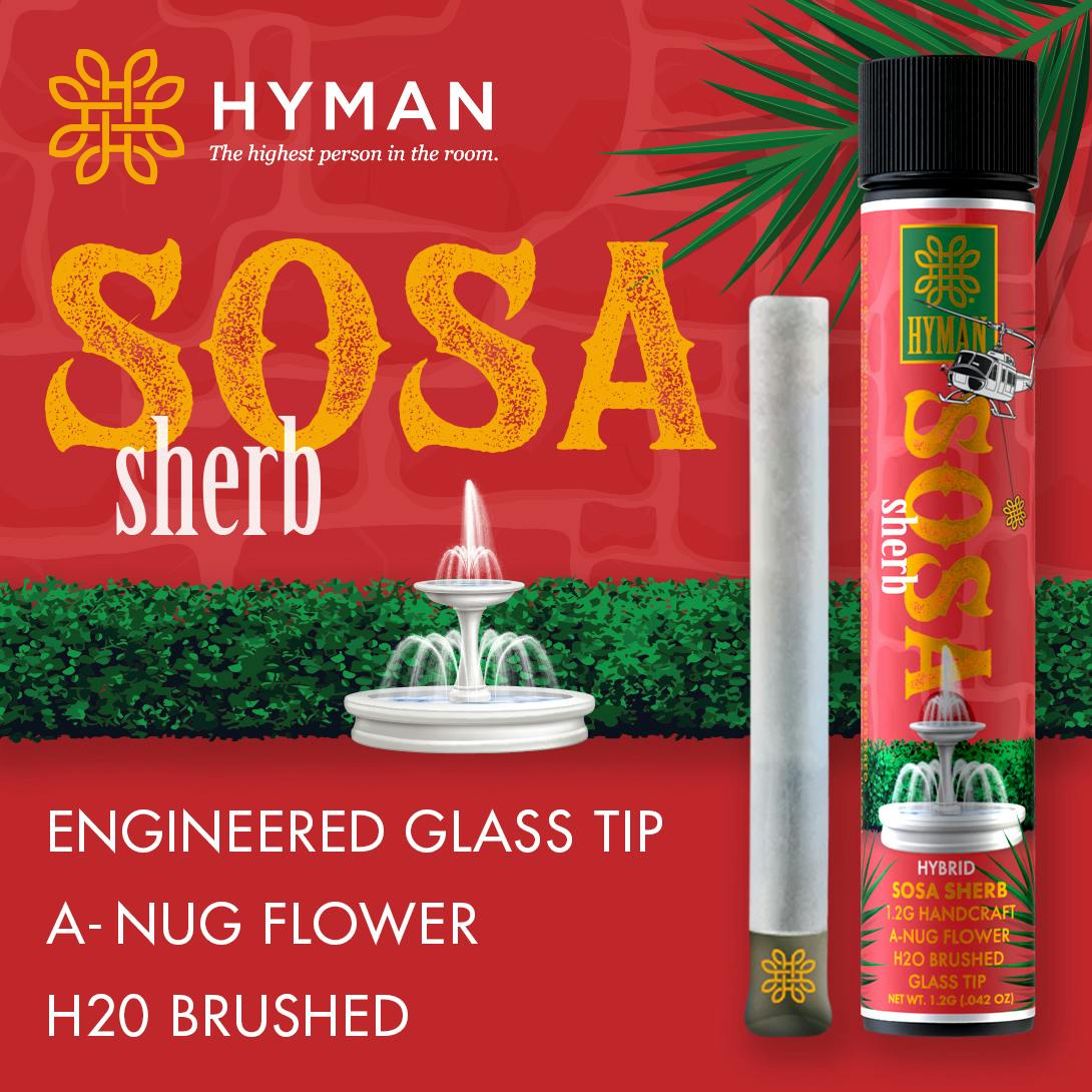 Product: HYMAN | Sosa Sherb | Handcrafted Pre-Roll | 1.2g | Hybrid