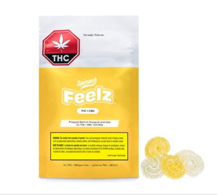 Feelz Pineapple Starfruit 2:1 THC:CBG Gummies