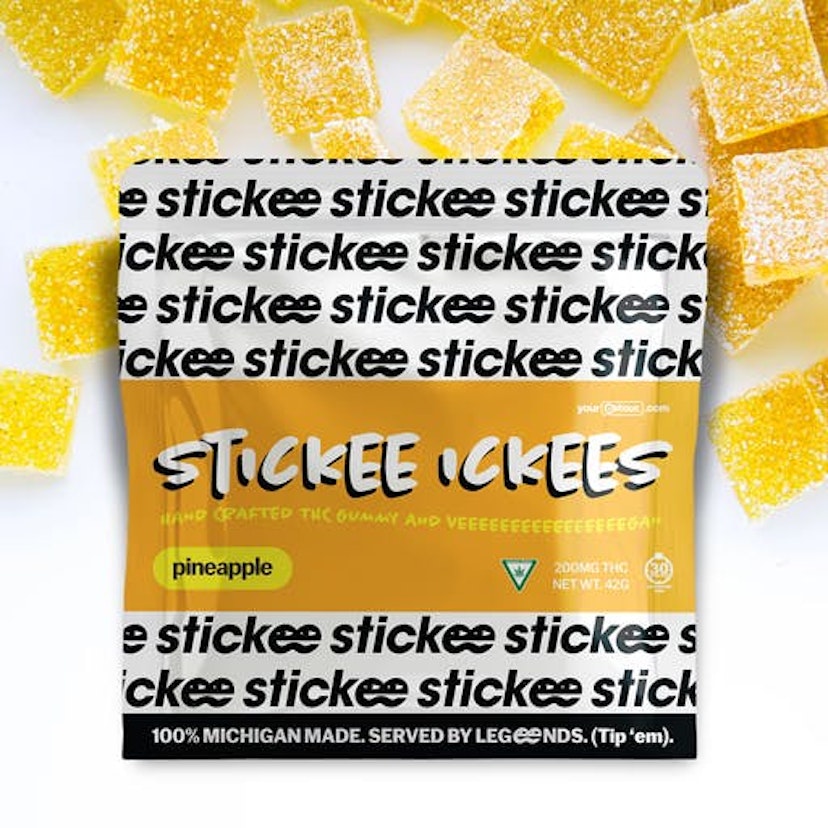 Stickee Ickees 200mg Gummies Pineapple