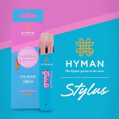 Product: HYMAN | BUBBLEGUM GELATO | LIVE RESIN DISPOSABLE STYLUS INDICA
