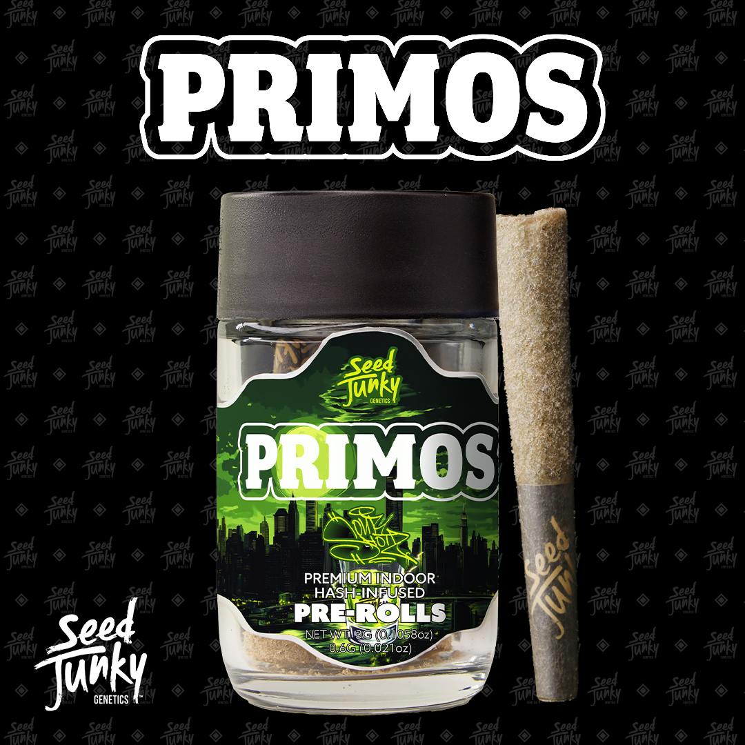 Seed Junky - 5-Pack .6g Bubble Hash Infused Prerolls  - Sour Shotz