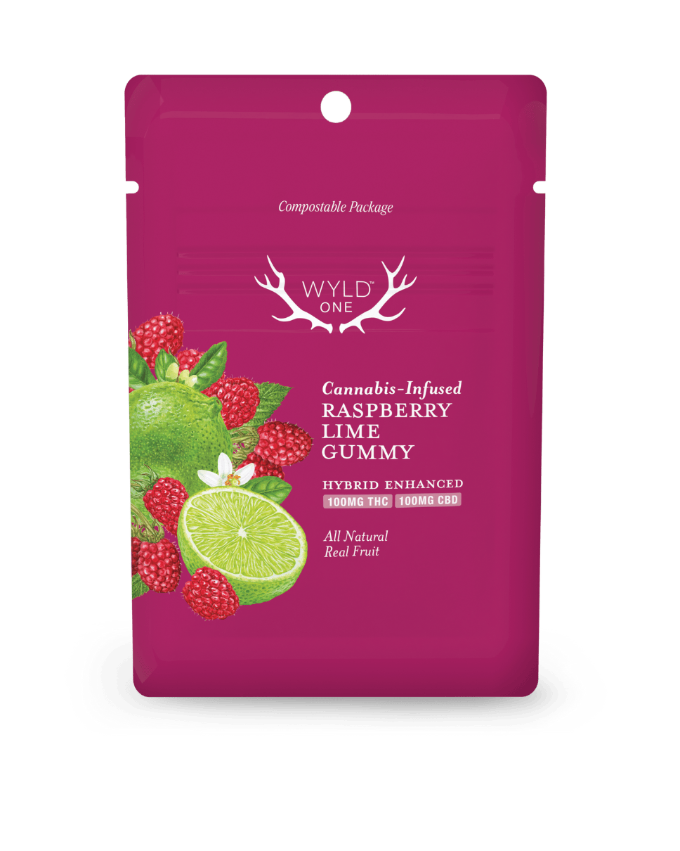 Wyld One | Raspberry Lime 1:1 CBD/THC Gummy | Hippy Trip