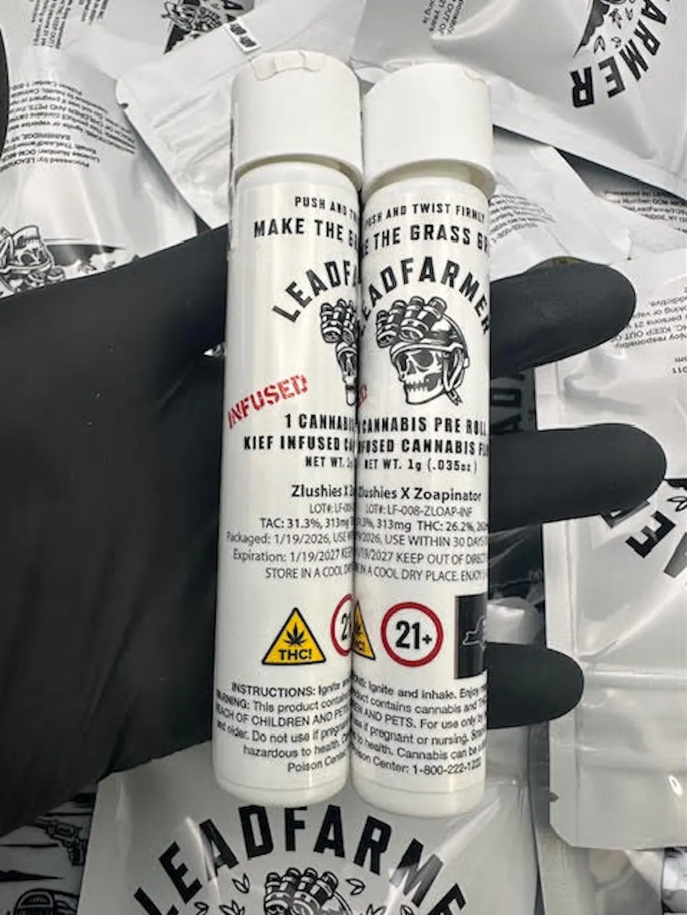 Product LeadFarmer - Zlushies X Zoapinator - 1g - Kief Infused Indoor Pre Roll