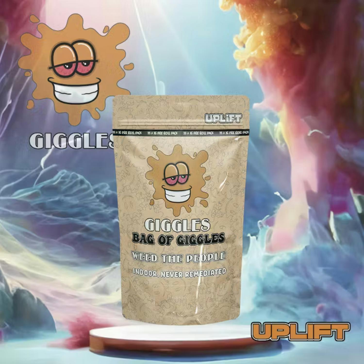 Giggles - 28pk 1g Prerolls - - Uplift - **BLUE DREAM** (2/$70)