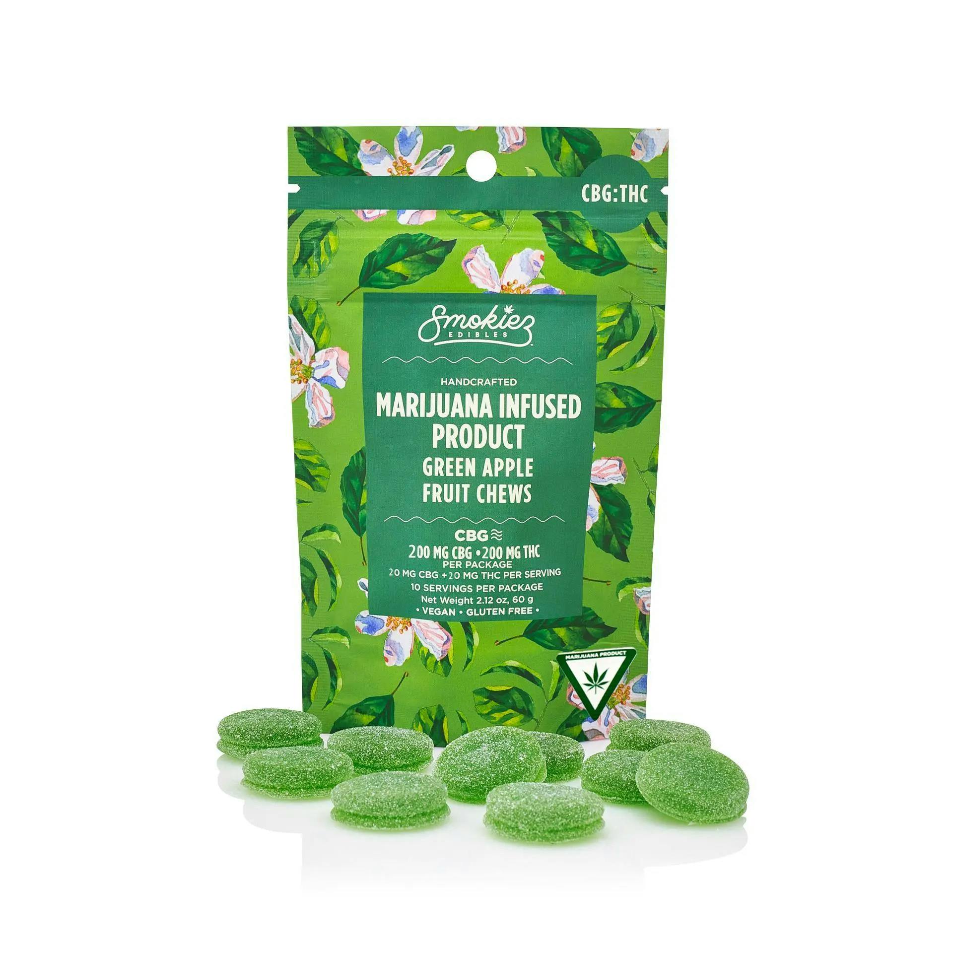 Smokiez - 200mg 1:1 THC:CBG - Sweet Green Apple