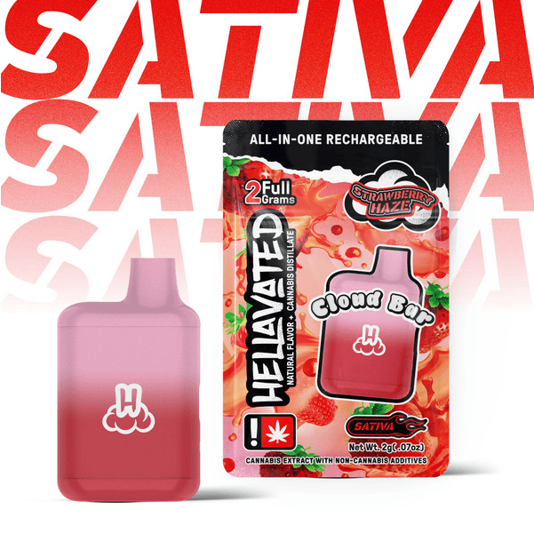 Hellavated 2g Cloud Bar | Strawberry Haze Disposable