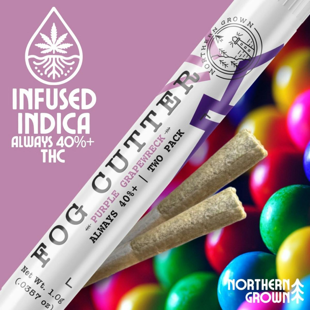 Product Purple Grape Wreck Distillate Infused | Pre Rolls | 0.5g 2pk
