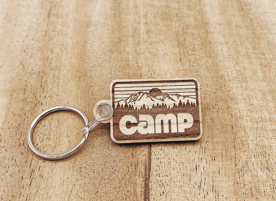 CAMP Wooden Keychain  East Coast Cannabis - Eliot - Retail