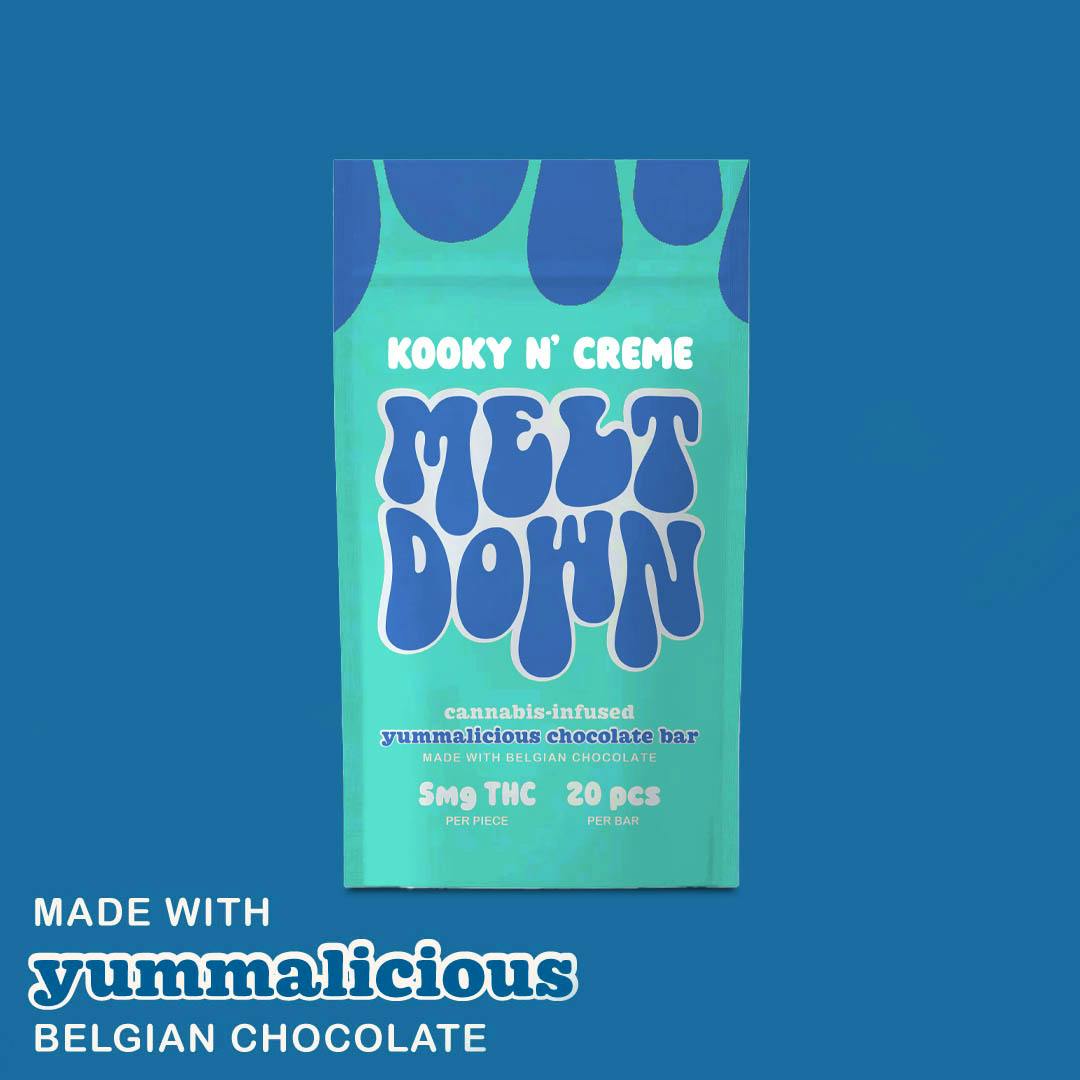 Meltdown | Kooky 'N Cream | 100mg Chocolate Bar