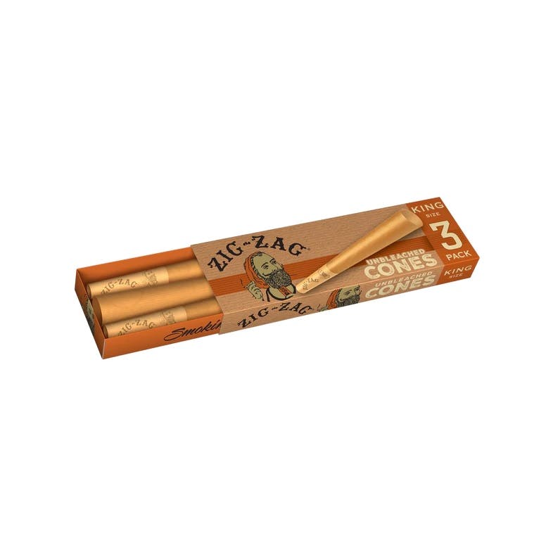 Zig zag - cones - king size - 3pk - unbleached