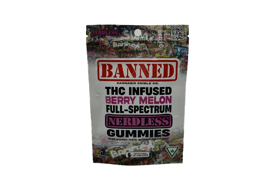 Banned - 200mg Nerdless Gummies - Berry Melon