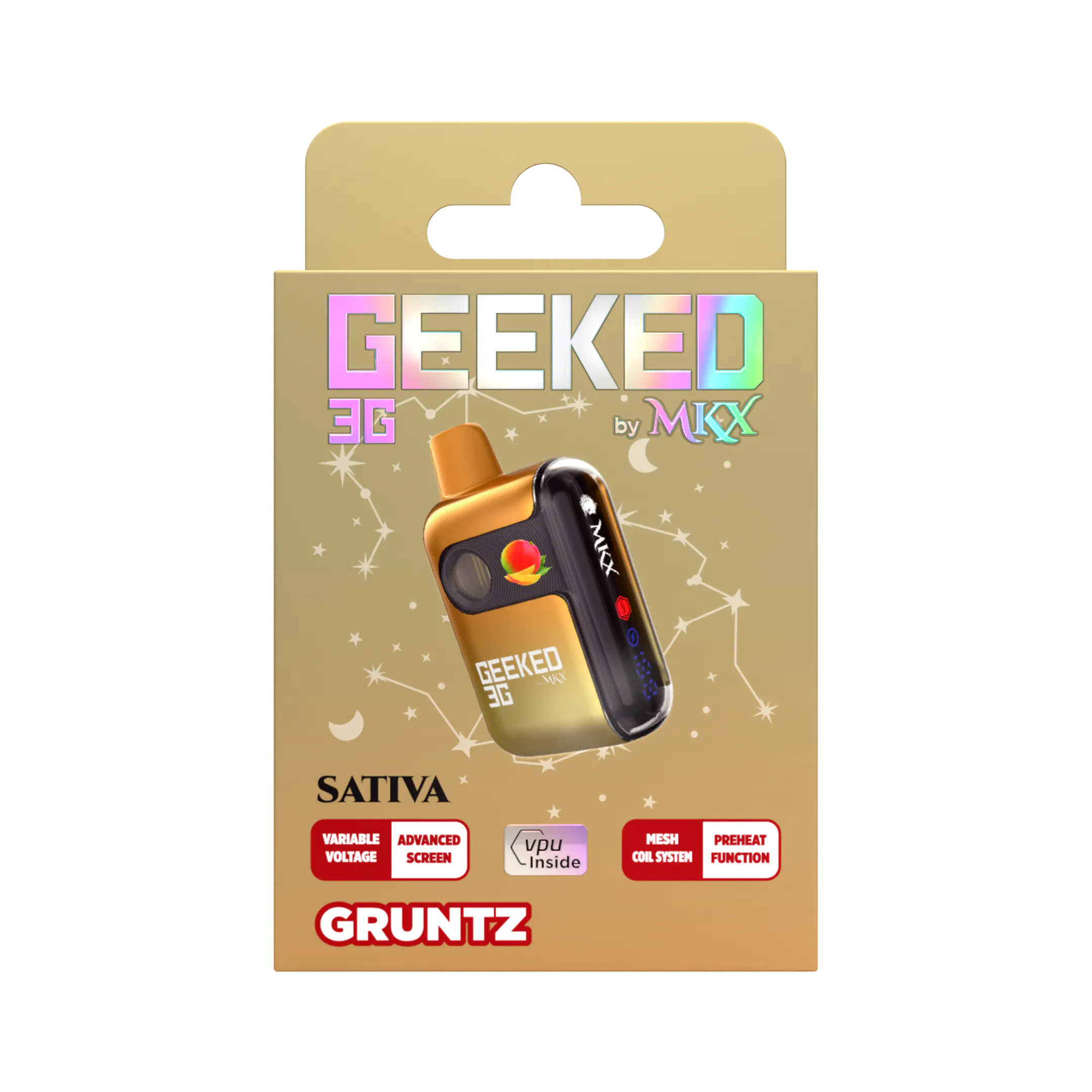 Geeked By MKX - 3g Disposable - Gruntz - Sativa | Timber Cannabis