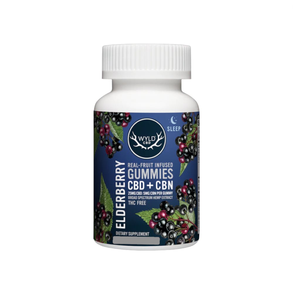 Elderberry 5:1 CBD:CBN 10pk 25mg CBD Gummies - The Flowery NY
