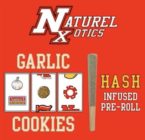 Product Hash Infused Preroll | Garlic Cookies (H) Naturel Xotics
