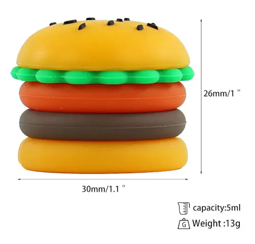 Hamburger Silicone Wax Stash Jar-1