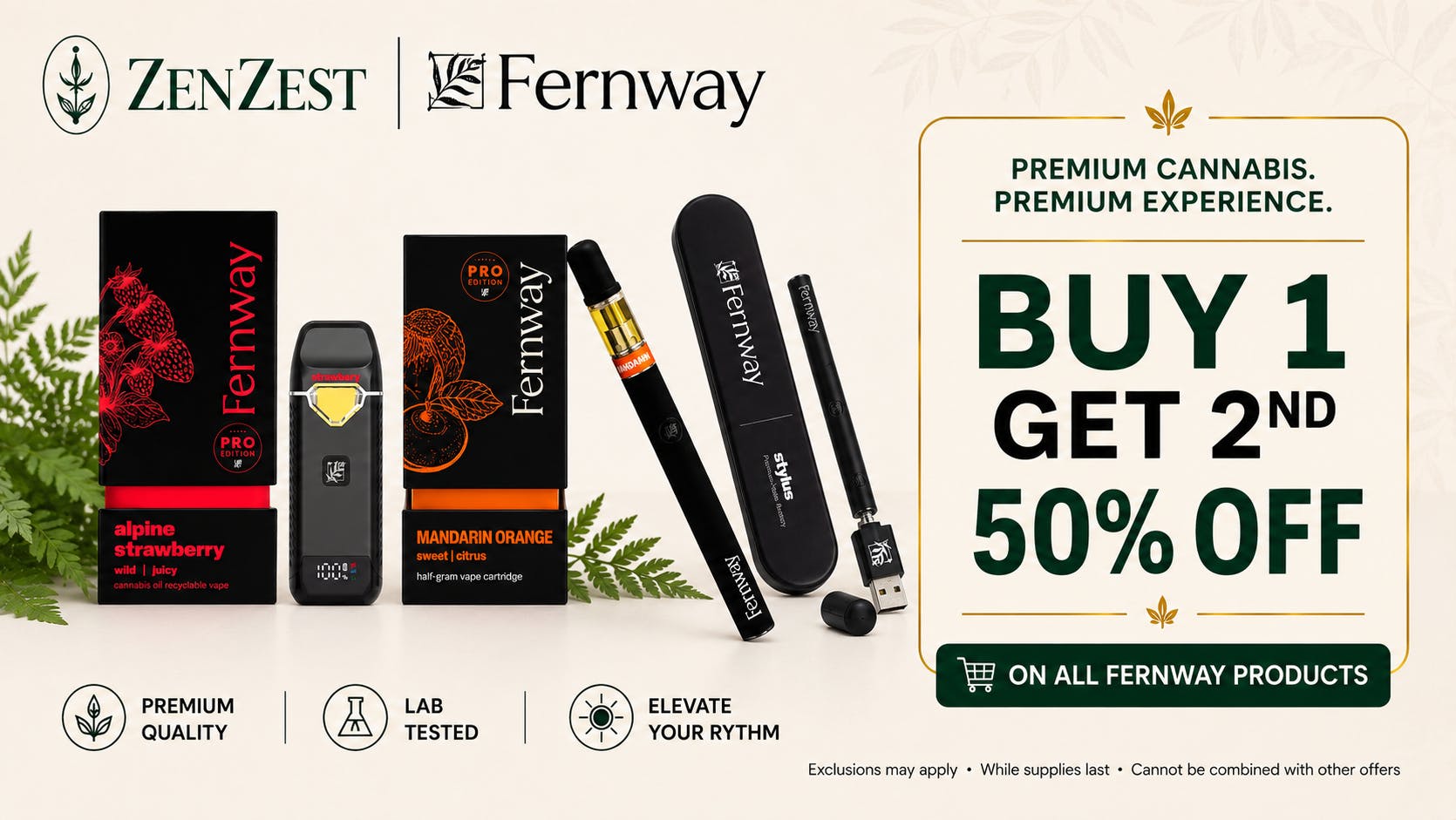 Fernway  Buy 1 Get 2nd 50% OFF