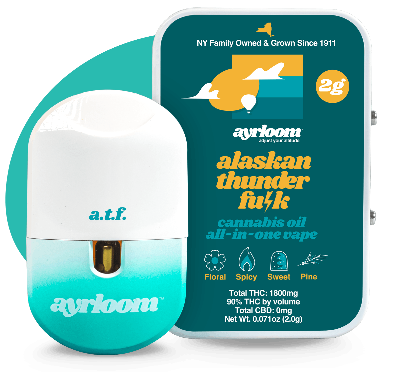 Ayrloom | Alaskan Thunder Fuck | AIO | 2g | Ozone Park, NY Dispensary | My  Dispensary