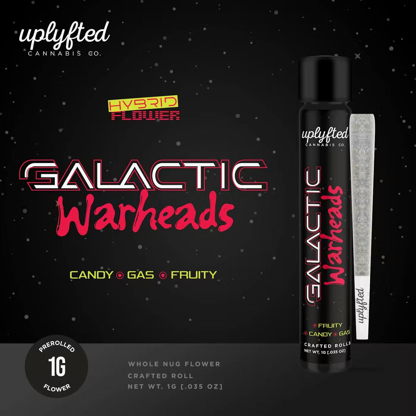 Uplyfted - 1g Preroll - Galactic Warheads