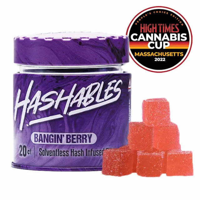 Hashables Gummies Bangin' Berry 20pk/100mg (hybrid, live rosin gummies, 2.8g)